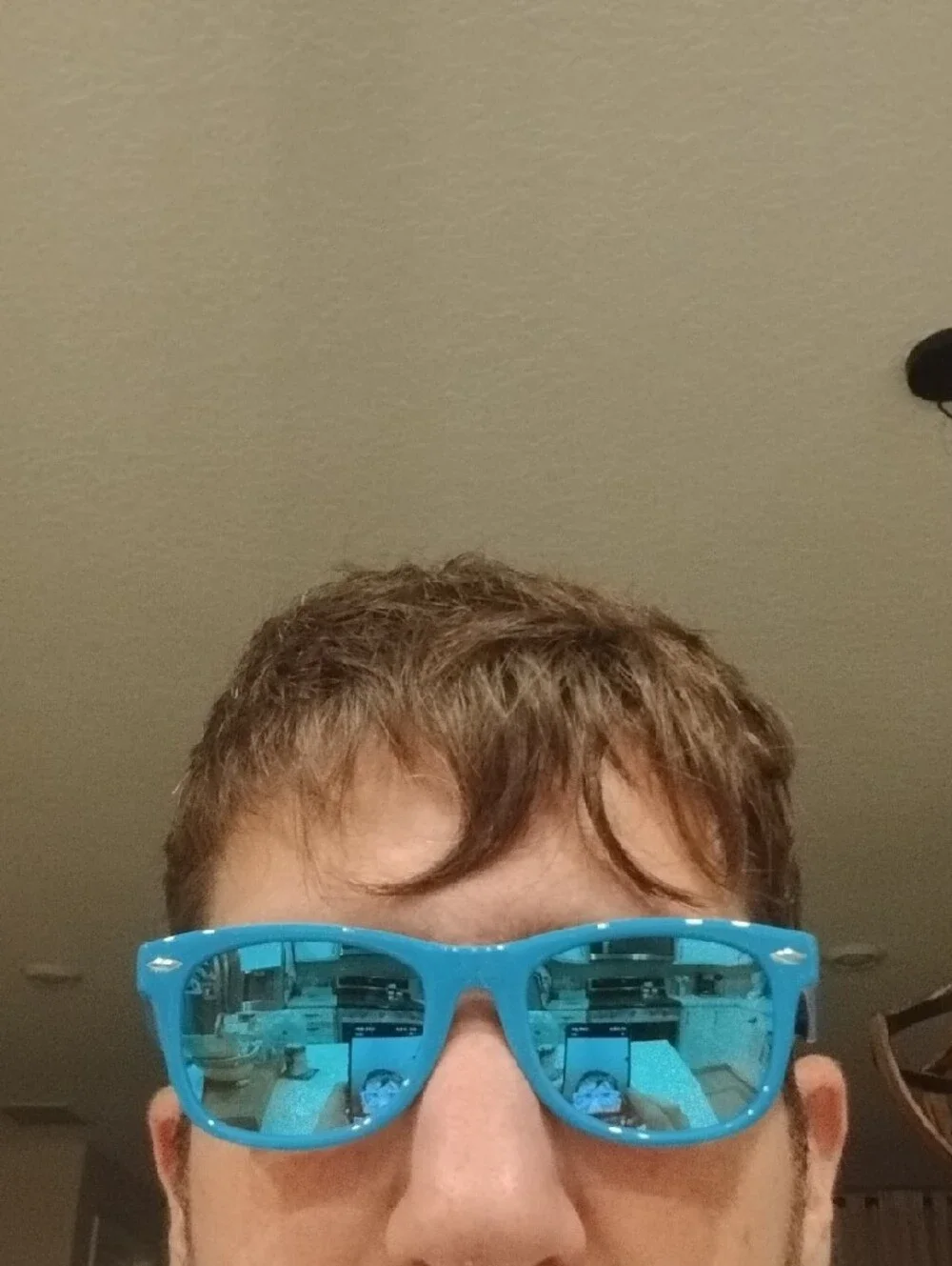 Blue Wayfarer-Style Sunglasses